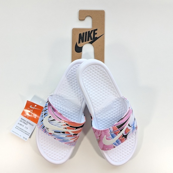 nike benassi jdi print white